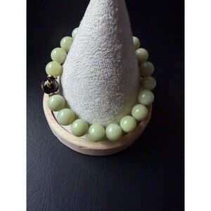 Natural green Nephrite Jade Bracelet Tibetan prayer Bead Spiritual Jewelry NEW